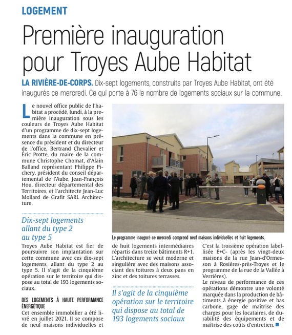 Première inauguration pour Troyes Aube Habitat.