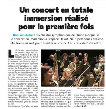 Un concert en totale immersion réalisé pour la première fois à Bar-sur-Aube