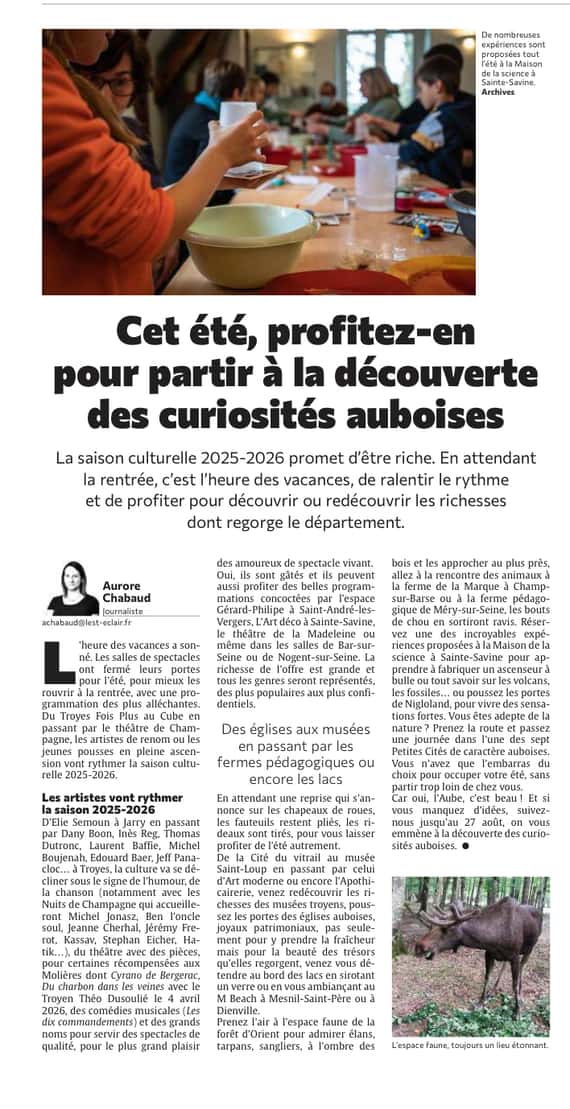 Cet été, profitez-en pour partir à la découverte des curiosités auboises