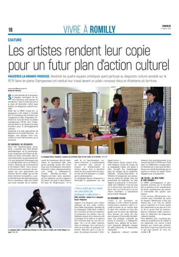 Les équipes artistiques du diagnostic culturel sensible rendent leur copie