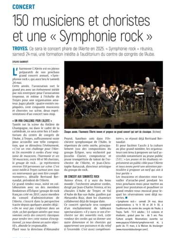 « Symphonie rock » et ses 150 musiciens et choristes