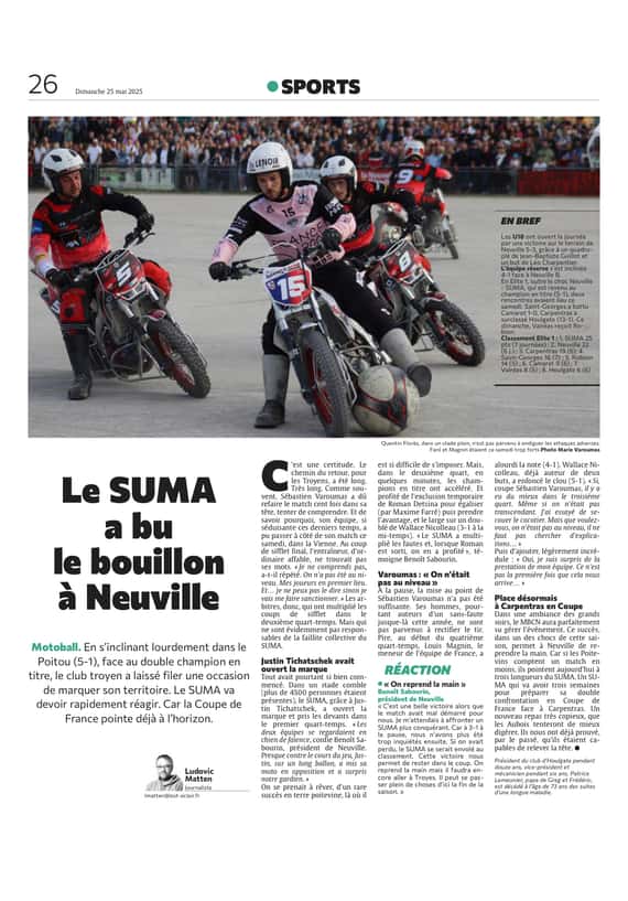 Le SUMA a bu le bouillon à Neuville