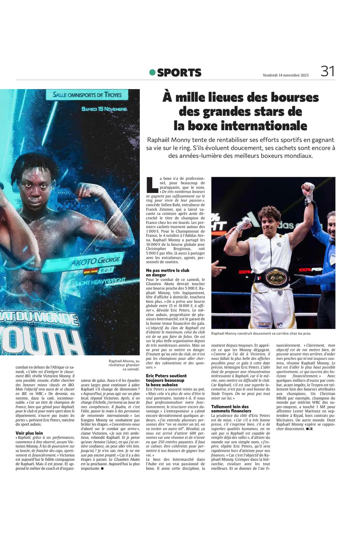 Dans les coulisses de la Team Monny avant le combat du boxeur troyen