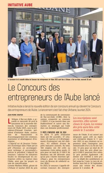 La nouvelle édition du Concours des entrepreneurs 2025 de l’Aube