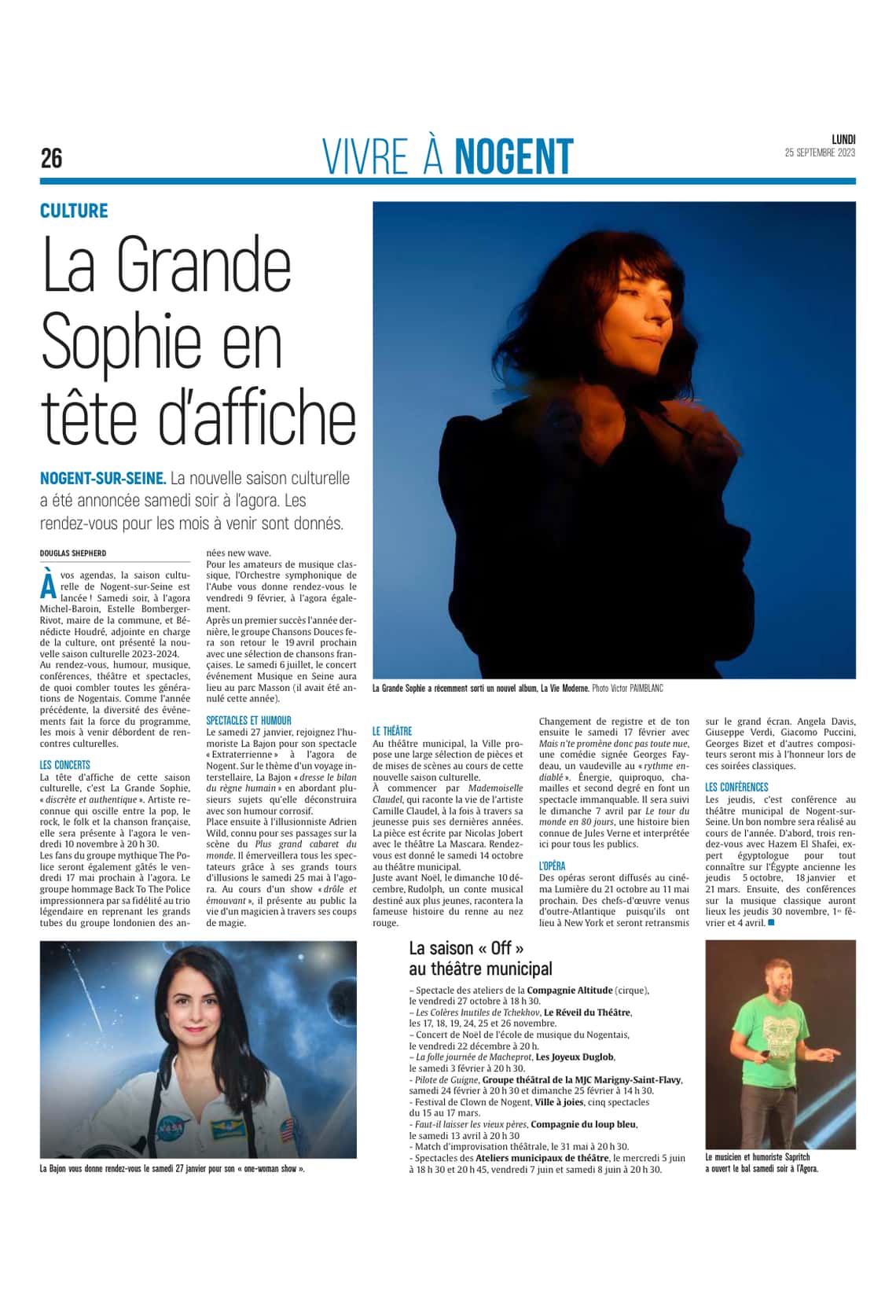 La grande Sophie en tête d'affiche !