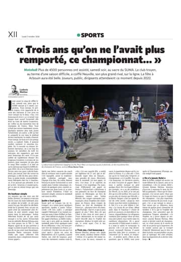 « Trois ans qu'on ne l'avait plus remporté, ce championnat...»