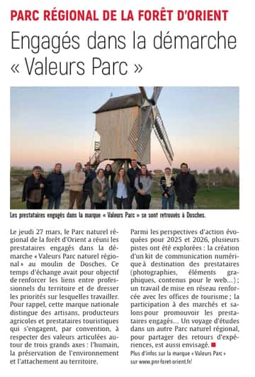 Les prestataires engagés dans la démarche « Valeurs Parc »