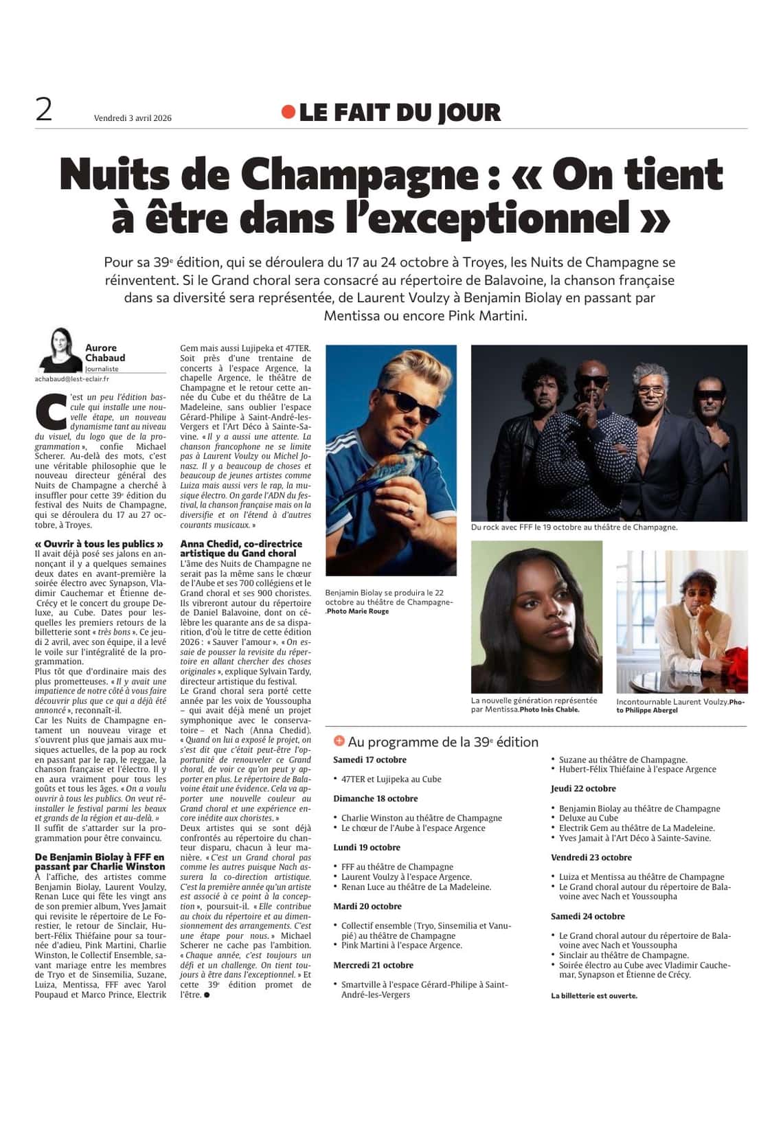 Nuits de Champagne : « On garde l’ADN du festival mais on le diversifie »