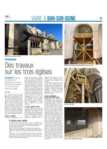 Des travaux sur les trois églises des Riceys