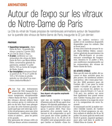 Autour de l’exposition sur les vitraux de Notre-Dame de Paris