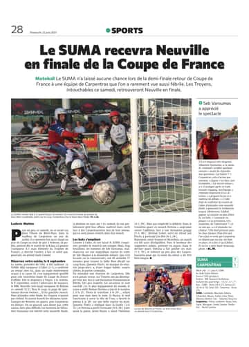 Le SUMA recevra Neuville en finale de la Coupe de France