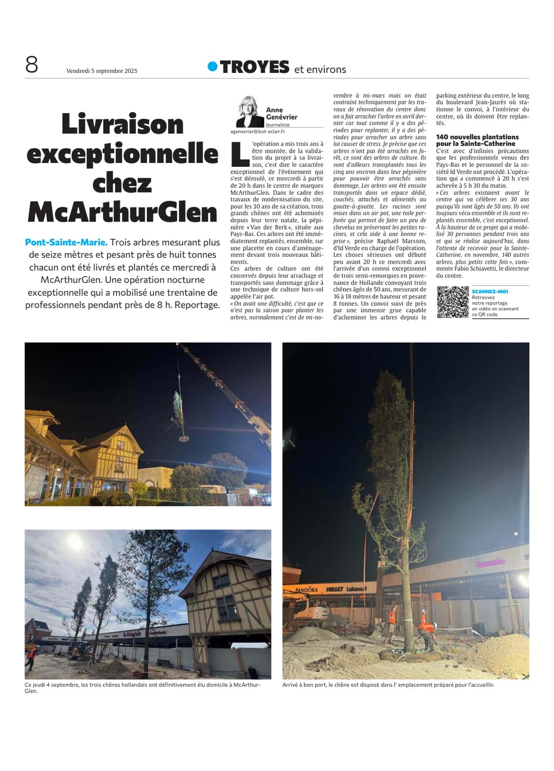 Livraison exceptionnelle chez McArthurGlen à Pont-Sainte-Marie
