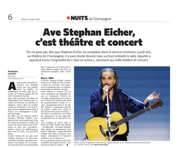 Stephan Eicher, un spectacle mi-pièce mi-concert aux Nuits de Champagne