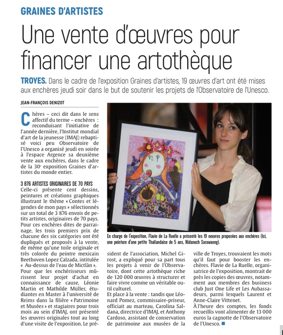 Une vente d’œuvres pour financer une artothèque.