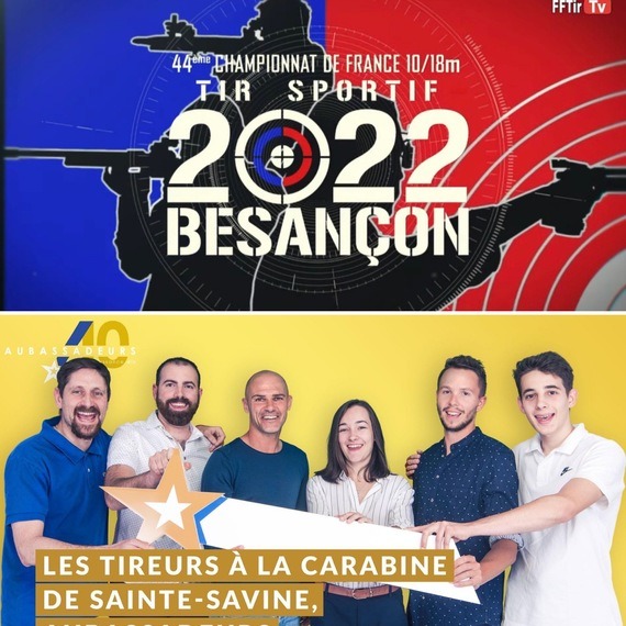 Les tireurs de Sainte Savine aux Championnats de France de Besançon.