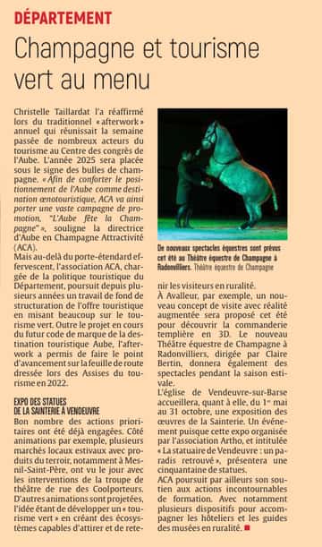 Champagne et tourisme vert au menu du Département