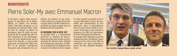 Pierre Soler-My avec Emmanuel Macron