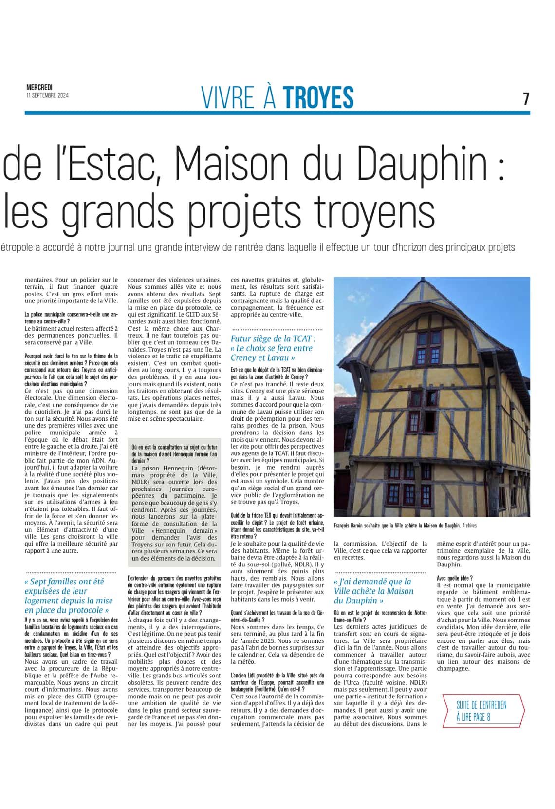 Primark, Halles, sécurité, l'ESTAC,... François Baroin passe en revue