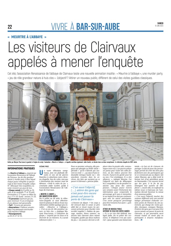 Les visiteurs de l’abbaye de Clairvaux appelés à mener l’enquête ...