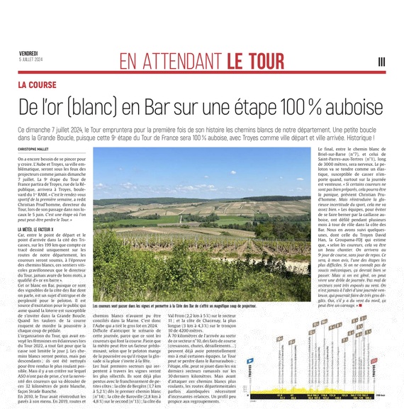 De l’or (blanc) en Bar pour le Tour de France dans l’Aube