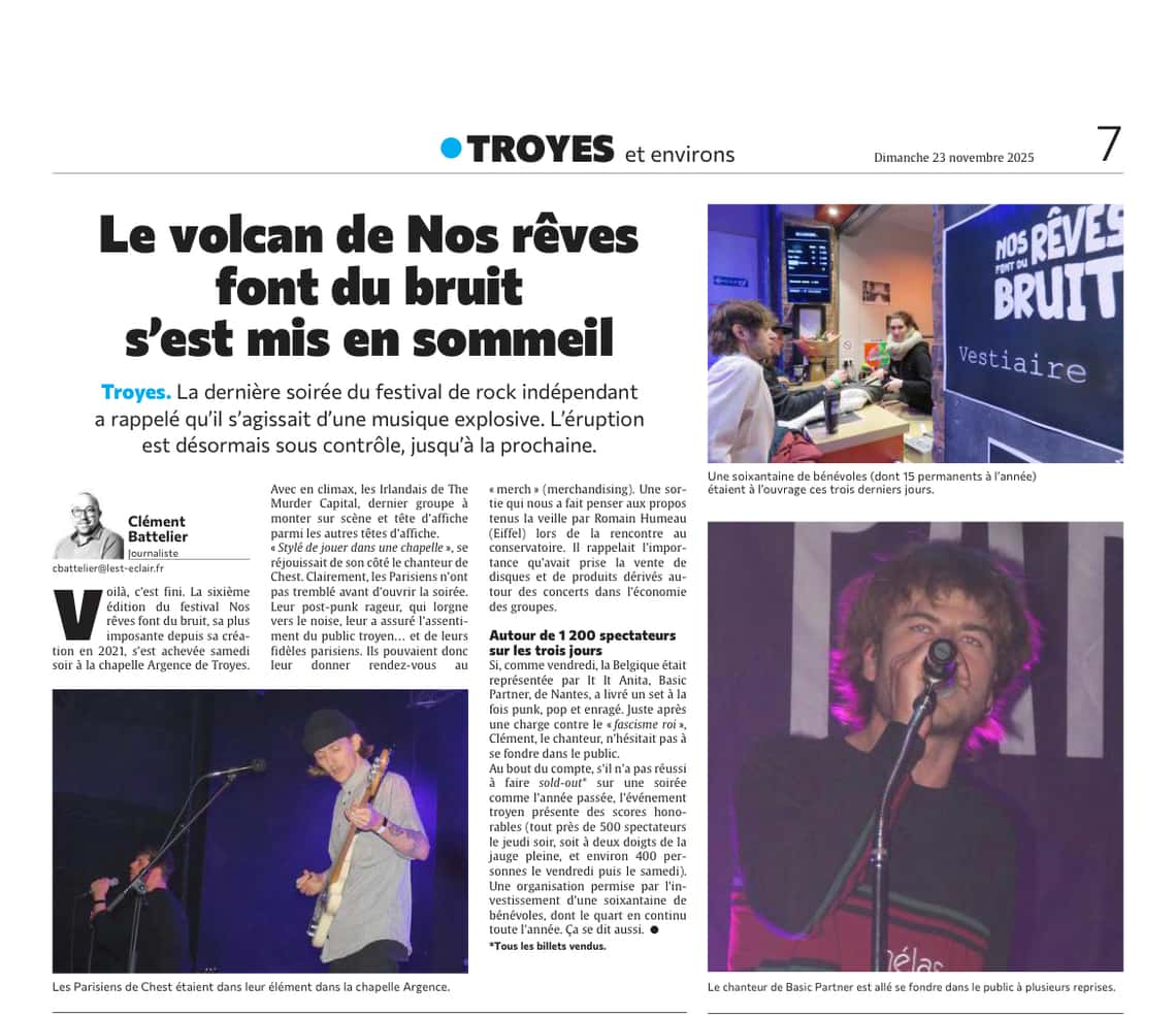 Le volcan de Nos rêves font du bruit s'est mis en sommeil !