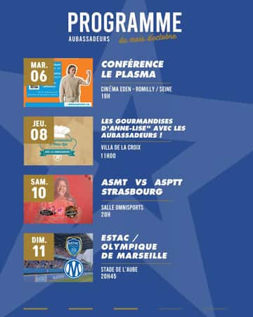 Le programme de la semaine .....