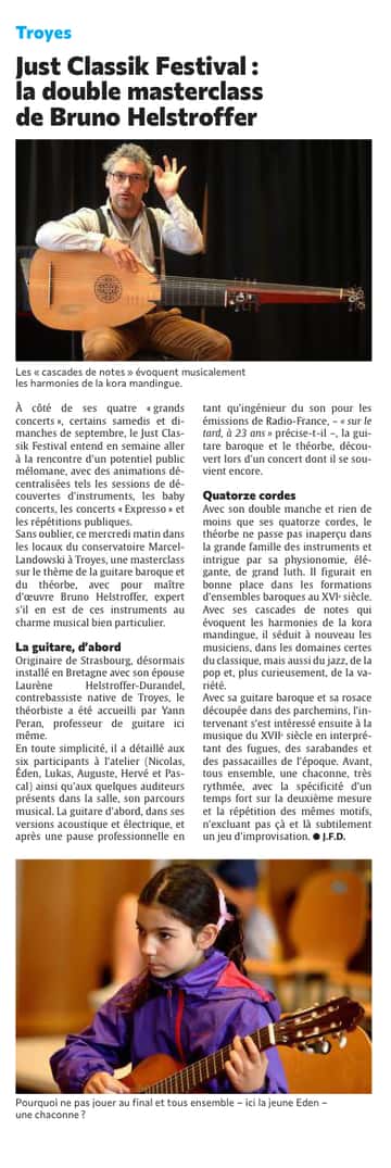 Just Classik Festival : la double masterclass de Bruno Helstroffer