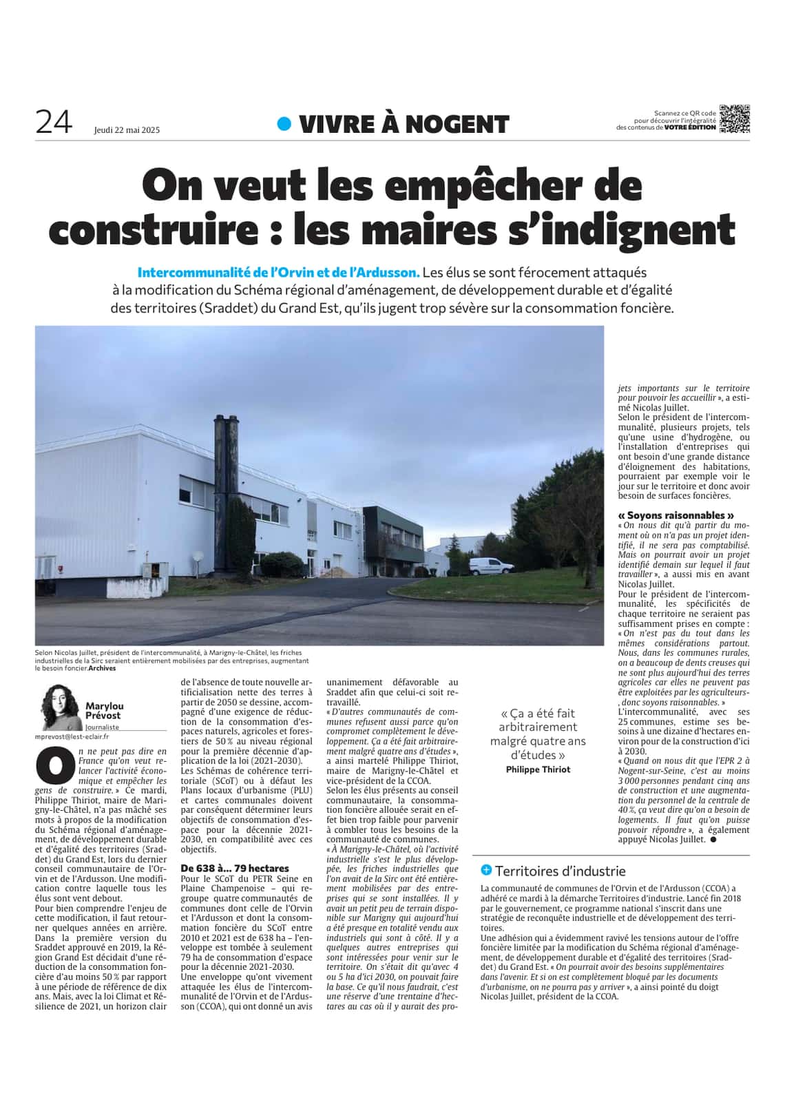 On veut les empêcher de construire : Les maires s'indignent.