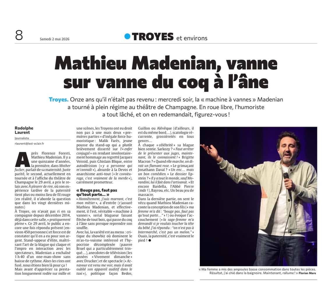 MDB : Mathieu Madenian, vanne sur vanne du coq à l'âne !