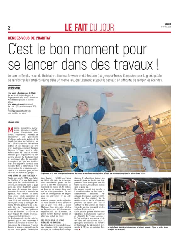 Rendez-vous de l’habitat, un salon d’artisans à Troyes !