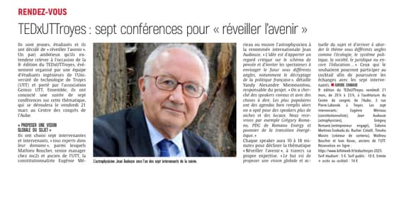 Le TEDxUTT s’ouvre au grand public.