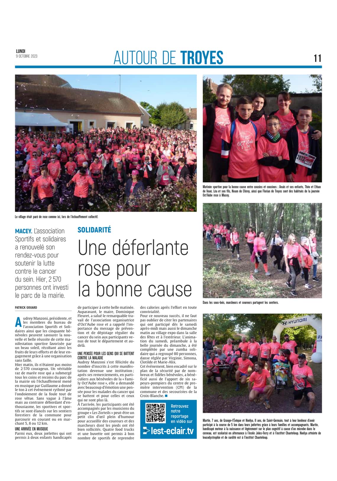 Macey : une déferlante rose pour la bonne cause