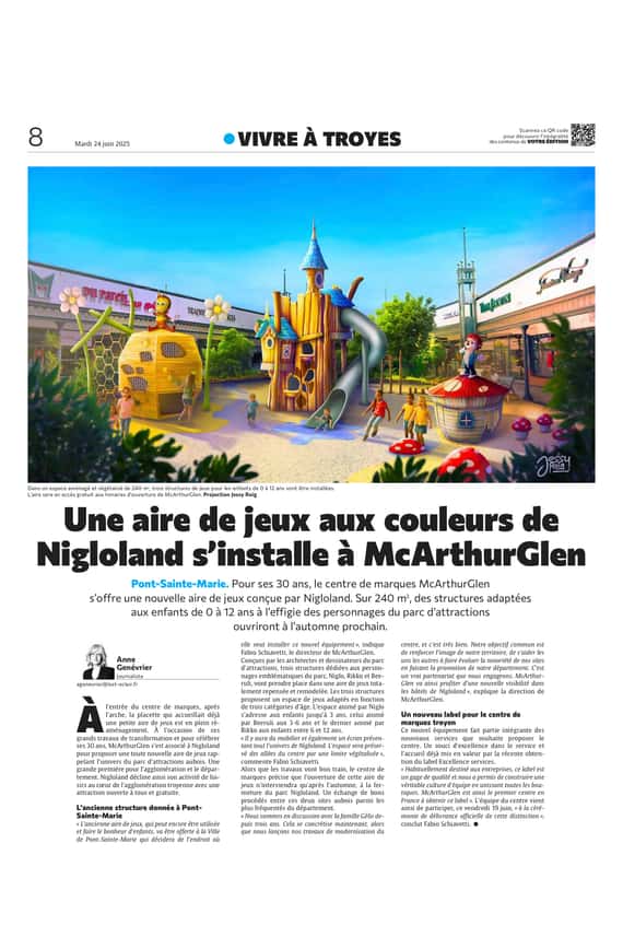 Une nouvelle aire de jeux aux couleurs de Nigloland à McArthurGlen !