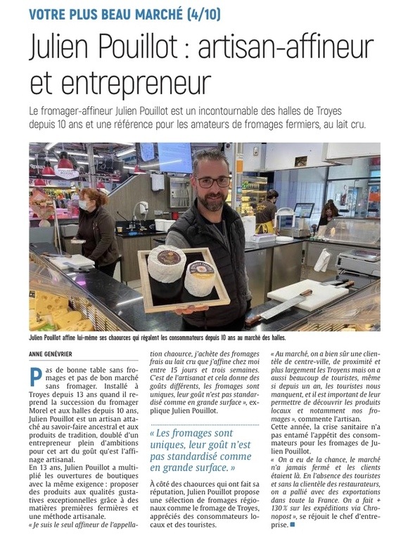 Julien Pouillot : artisan-affineur et entrepreneur