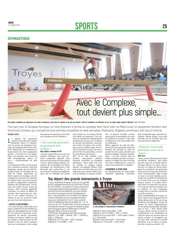 Avec le Complexe Gymnique de Troyes, tout devient plus simple...