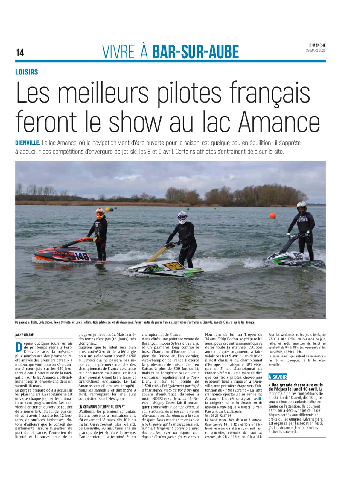 Le lac Amance s’apprête à accueillir les meilleurs pilotes français