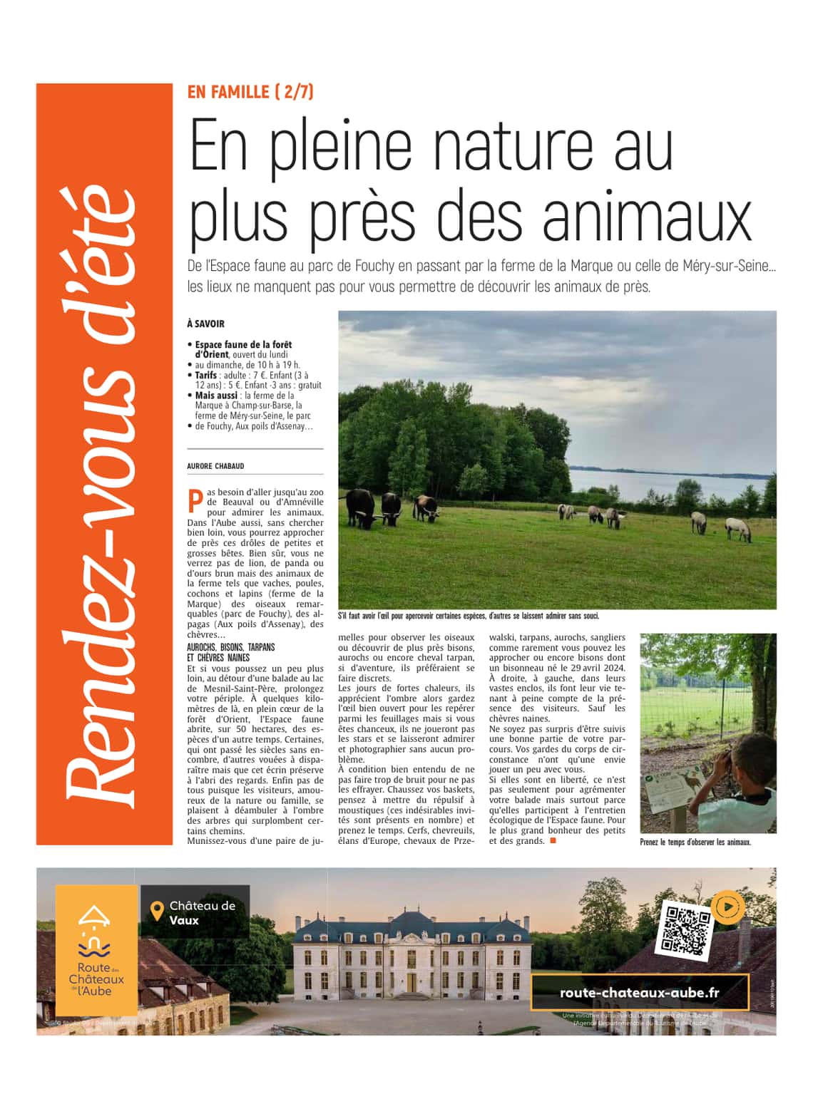 Des balades en pleine nature au plus près des animaux