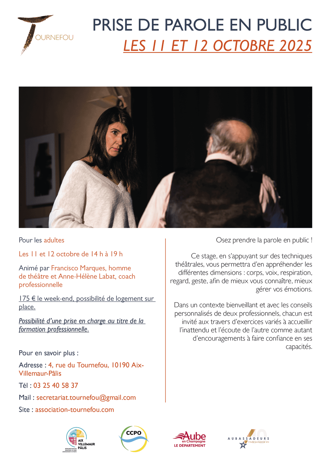 Stage de prise de parole en public au Tournefou (Palis)