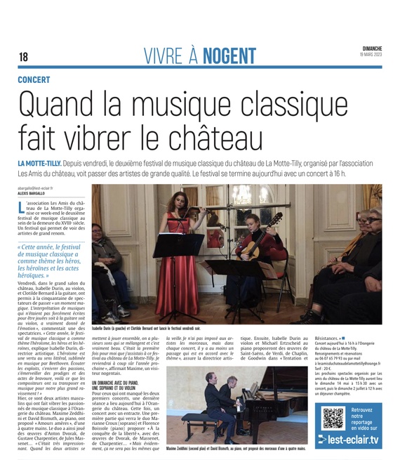 Quand la musique classique fait vibrer le château.