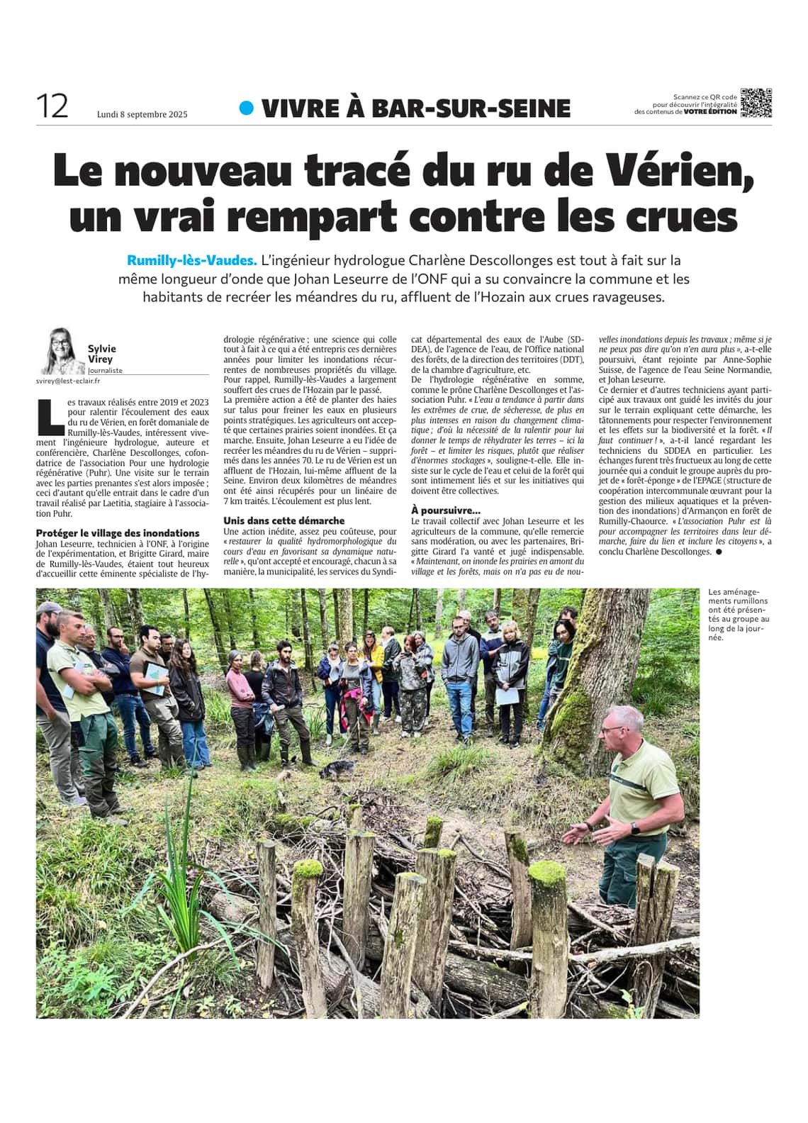 Le nouveau tracé du ru de Vérien, un vrai rempart contre les crues.