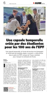 Une capsule temporelle enfouie à l’EPF pour célébrer le centenaire de l’école