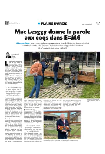 Mac Lesggy donne la parole aux coqs dans E=M6