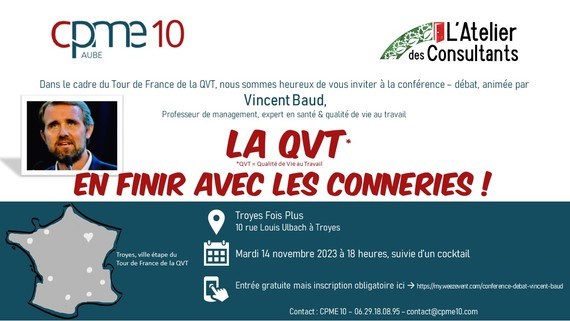 Conférence de Vincent Baud sur la Qualité de Vie au Travail.