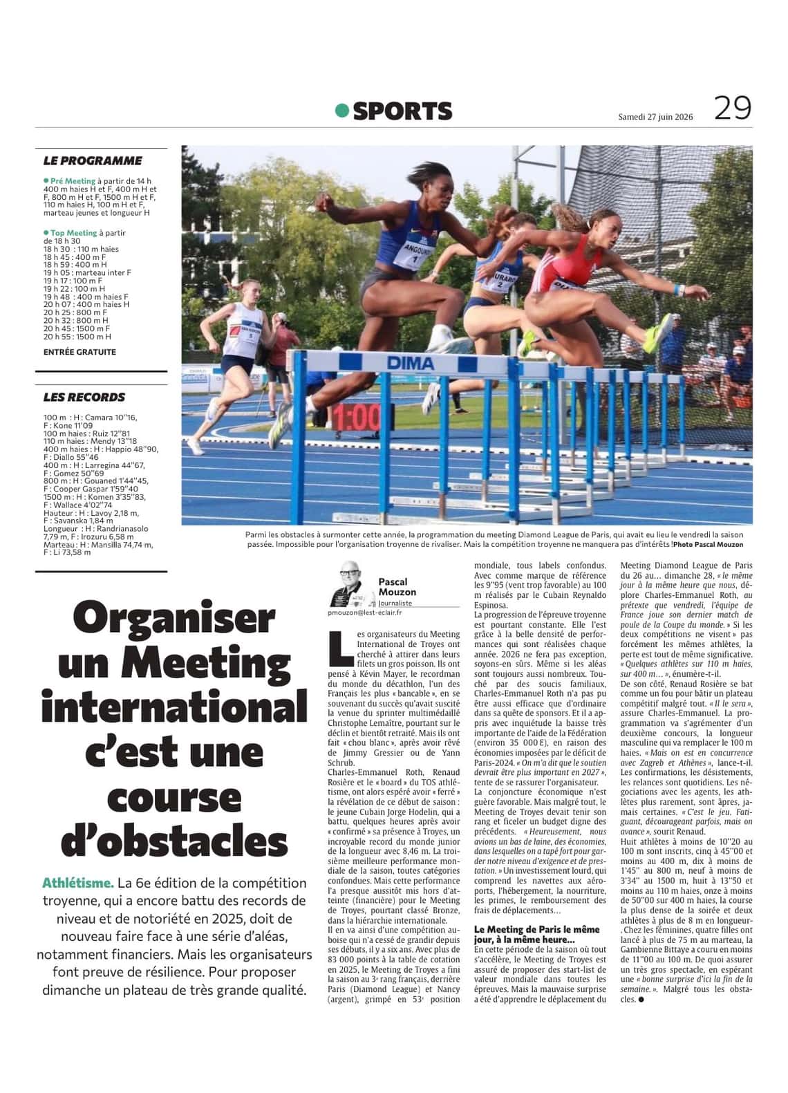 Organiser un Meeting international c'est une course d'obstacles