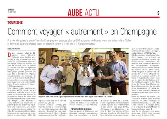 Guide Tao: comment voyager «autrement» en Champagne