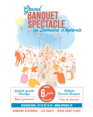 Grand banquet spectacle au Domaine d'Apronie.