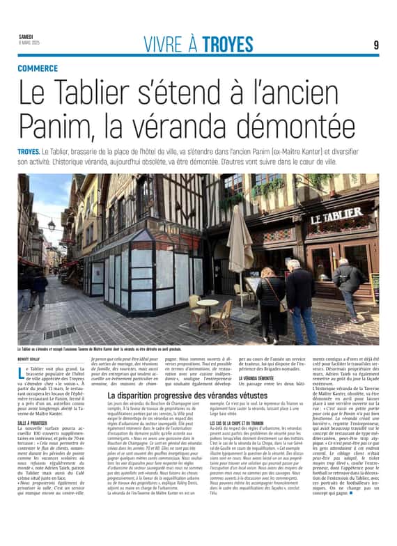 Le Tablier à Troyes s’étend à l’ancien Panim.