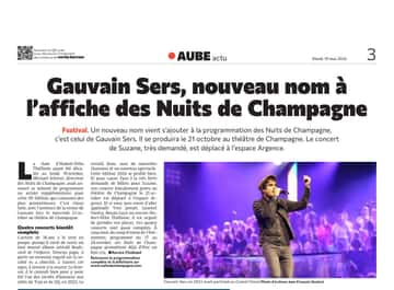 Gauvain Sers, nouveau nom dans la programmation des Nuits de Champagne