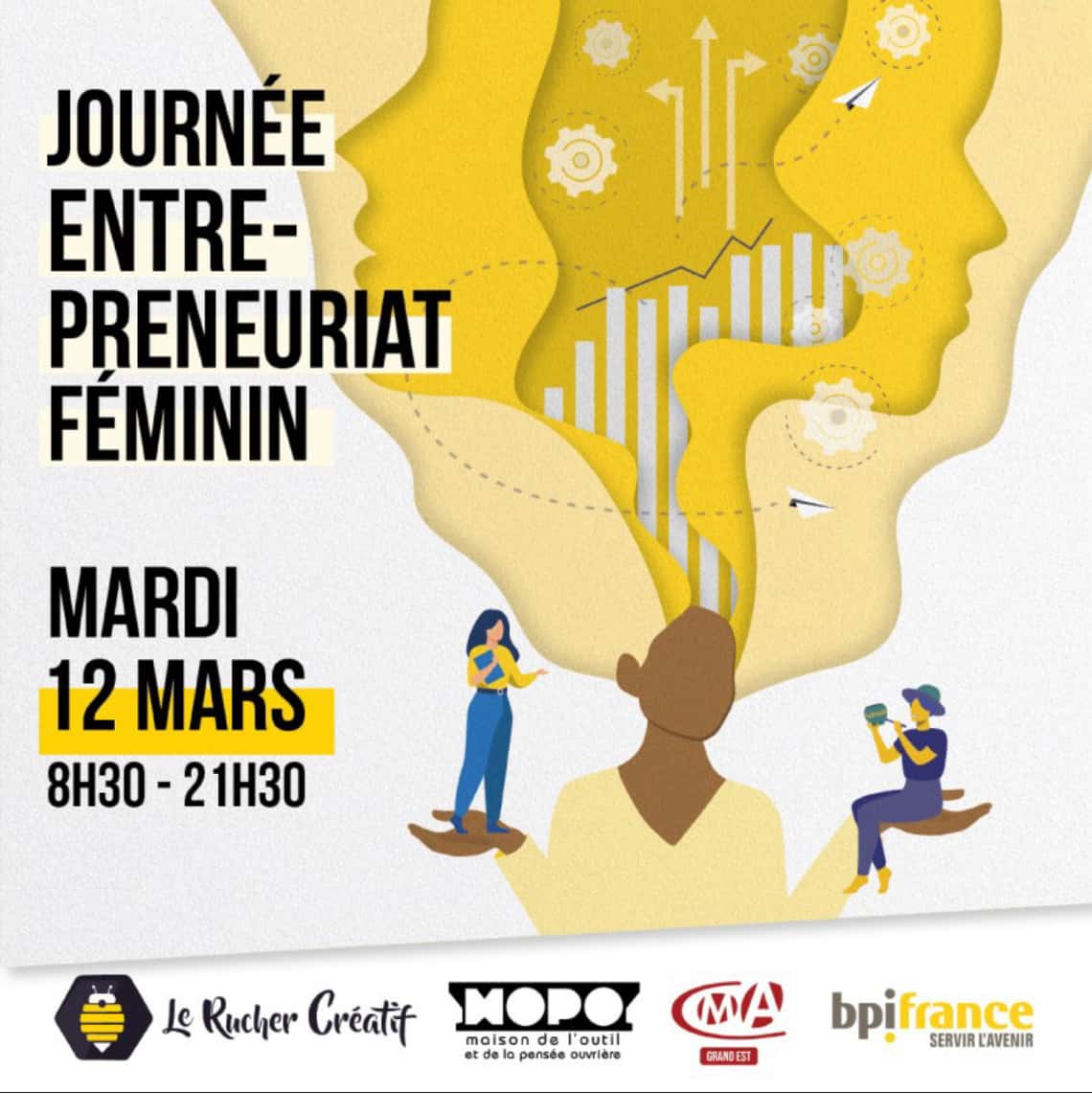 Journée Entrepreneuriat au Féminin organisée par Le Rucher Créatif.