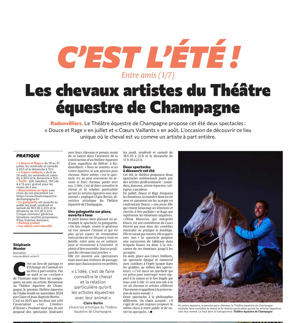 Rencontre avec les chevaux artistes du Théâtre équestre de Champagne